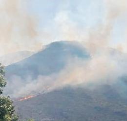 Incendio divora i boschi: canadair e elicotteri in azione per domare le fiamme