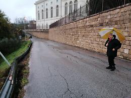 Anagni, frana via Calzatora: scatta l'allarme. Disagi alla circolazione
