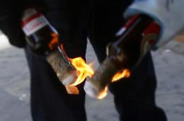 Molotov contro un cancello <br>La polizia indaga<br>