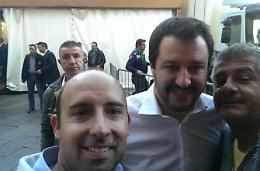Matteo Salvini a Cassino <br>La promessa a Picano