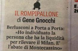 Gene Gnocchi colpisce ancora  <br>e "pizzica" l'ex abate Vittorelli 