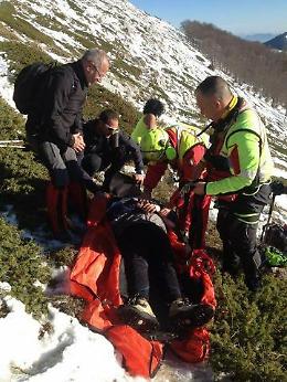 Cade sulla neve a Pizzo Deta. Cinquantenne al policlinico Tor Vergata 