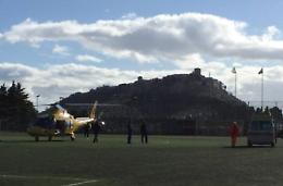Violento scontro in campo: allenatore salva la vita al difensore Colapietro