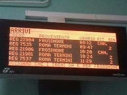 Ritardi fino a 40 minuti sulla linea ferroviaria Cassino-Roma
