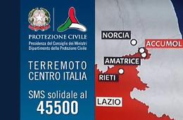Terremoto Centro Italia, per aiutare invia un sms solidale al 45500