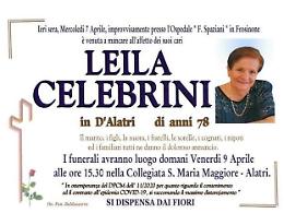 Addio a Leila Celebrini, dolore e sgomento in città: domani i funerali