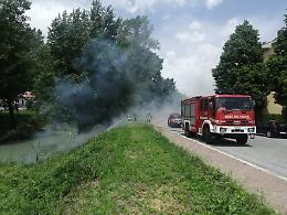 Fiamme nel quartiere Pontrinio, scatta l'allarme dei residenti: soccorsi in azione