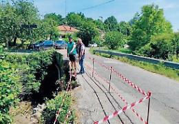 Patrica, parapetto del ponte caduto: sopralluogo in località Tufo Varaccani