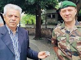Alatri, scambio di doni tra i militari francesi e il sindaco Morini