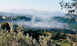 Boville Ernica, accensioni selvagge: e tutta la vallata si riempie di fumo