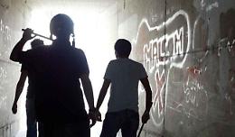 Vandali in azione: muri imbrattati, bagni rotti e tombino fognario...senza coperchio