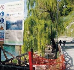 Marciapiede franato sul lungolago: in primavera gli attesi lavori