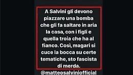 Minacciò Salvini sui social, caso archiviato. Ma il leader della Lega commenta
