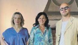 Sonia Bergamasco a Sermoneta per le riprese di "Io e lei"