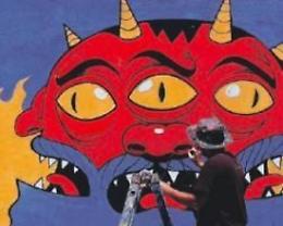 Dante Alighieri, inaugurato il murale di Mister Thoms: l'opera