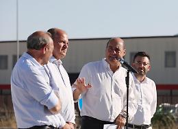 Inaugurata la rotatoria Asi 4. Al taglio del nastro Zingaretti e De Angelis