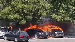 A fuoco tre auto. Carabinieri fermano un trentenne indiziato dell'incendio