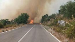 Due incendi divampati quasi contemporaneamente. Difficile contenere le fiamme