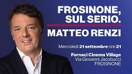 Matteo Renzi a Frosinone. L'appuntamento al Fornaci Cinema Village
