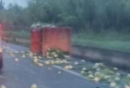 Mezzo si ribalta e perde il carico. Traffico rallentato