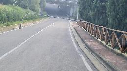 Castelmassimo, cade un palo della luce lungo la strada