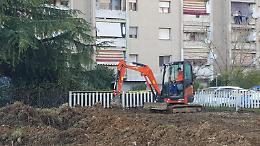 Ruspe al lavoro nel quartiere Selva Piana. Gli interventi
