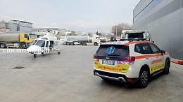Operaio cade dal tetto di uno stabilimento: portato d'urgenza in elicottero a Roma