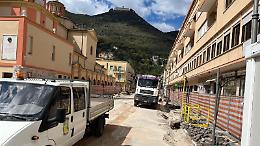 Ordigno bellico riemerso dal cantiere di corso della Repubblica