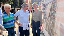 Piazza Diamare, l'eurodeputata Laureti visita il cantiere di corso della Repubblica