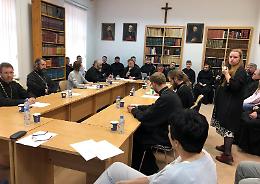Il vescovo Mefodij della Chiesa ortodossa russa in visita a Nuovi Orizzonti