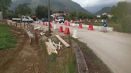 Rotatoria in via Cellaro. L'opera prende corpo