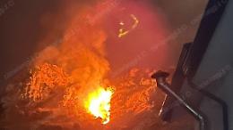 Incendio nella parte bassa di Monte Trocchio. Vigili del fuoco sul posto