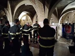 Il distaccamento dei vigili del fuoco di Sora rende omaggio a Santa Barbara