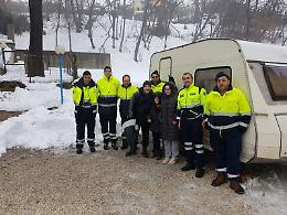 Una roulotte per i terremotati al gelo: il cuore ciociaro batte forte in Abruzzo