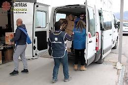 La Caritas ciociara al fianco dei terremotati: ieri consegna straordinaria di viveri