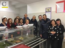 Compleanno speciale della mensa diocesana con i giocatori del Frosinone