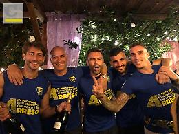 Frosinone vola in Serie A: notte di festa al Minotti per squadra e dirigenza