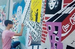 Restyling murales, gli studenti del Liceo Bragaglia all'opera