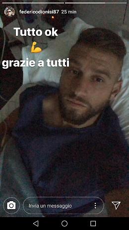 Operazione riuscita per Federico Dionisi, ora un lungo stop