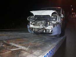 Frontale tra autocarro e Giulietta: caccia all'autista del furgone fuggito via