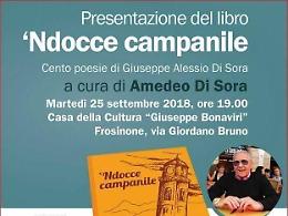 "'Ndocce campanile”: martedì la presentazione del libro di Giuseppe A. Di Sora
