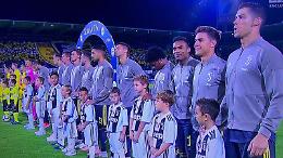 Frosinone-Juve: cerimoniale in tilt, mascotte invertite tra sorrisi e delusione
