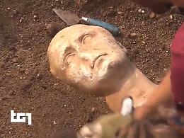 Aquinum, ritrovata testa di marmo di Giulio Cesare: la scoperta approda al Tg1