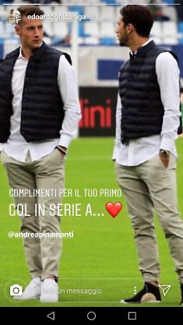 La prima gioia di Pinamonti scatena i giallazzurri su Instagram