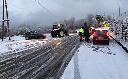 Nevica in Ciociaria: i fiocchi bianchi coprono anche il Sorano