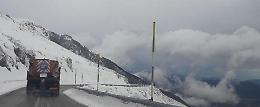 Maltempo, nevica a basse quote sulle strade regionali di Sora e Forca D'Acero