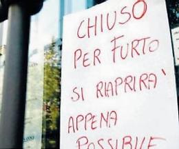 Un furto ogni sei minuti nei negozi e nelle botteghe artigiane: dati allarmanti