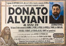 Funerali Donato Alviani: giovedì l'ultimo saluto a “Donatone”
