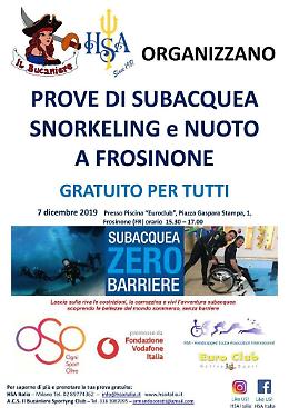 Subacquea Zero Frosinone: il mondo delle immersioni si apre ai disabili