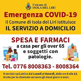 Coronavirus Isola del Liri, spesa e farmaci a domicilio per anziani e malati